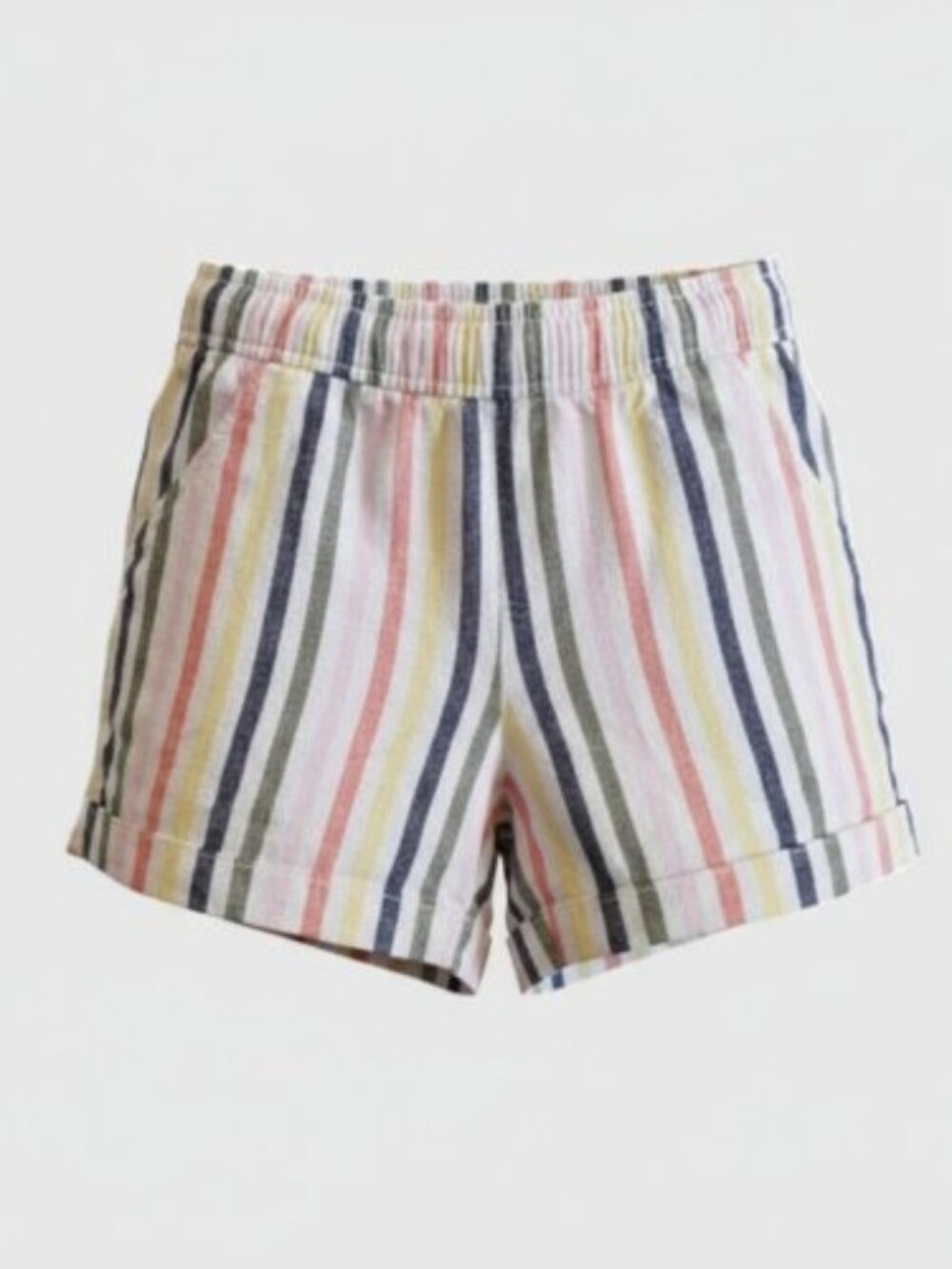 OLD NAVY Striped Linen Blend Shorts Girls Size 8
